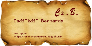 Csákó Bernarda névjegykártya